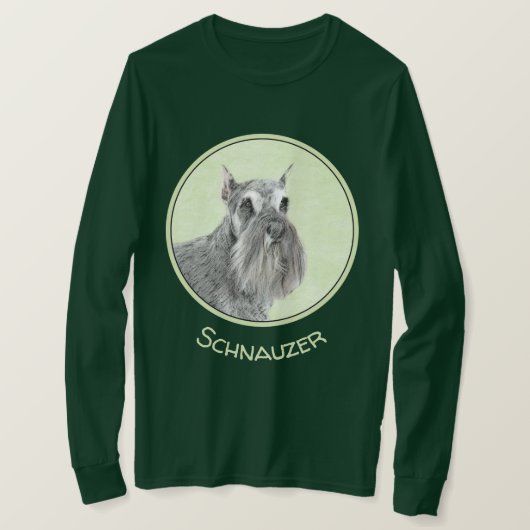 Schnauzer (Giant, Standard) Schnauzer - Dog Art T-shirt (Design voorkant)