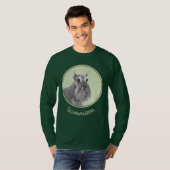 Schnauzer (Giant, Standard) Schnauzer - Dog Art T-shirt (Voorkant volledig)