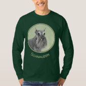 Schnauzer (Giant, Standard) Schnauzer - Dog Art T-shirt (Voorkant)