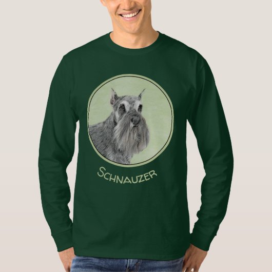 Schnauzer (Giant, Standard) Schnauzer - Dog Art T-shirt (Voorkant)