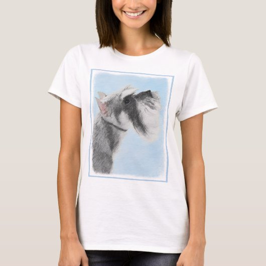Schnauzer (Giant, Standard) Schnauzer - Dog Art T-shirt (Voorkant)