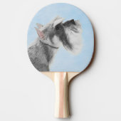 Schnauzer (Giant, Standard) Schnauzer - Dog Art Tafeltennisbatje (Achterkant)