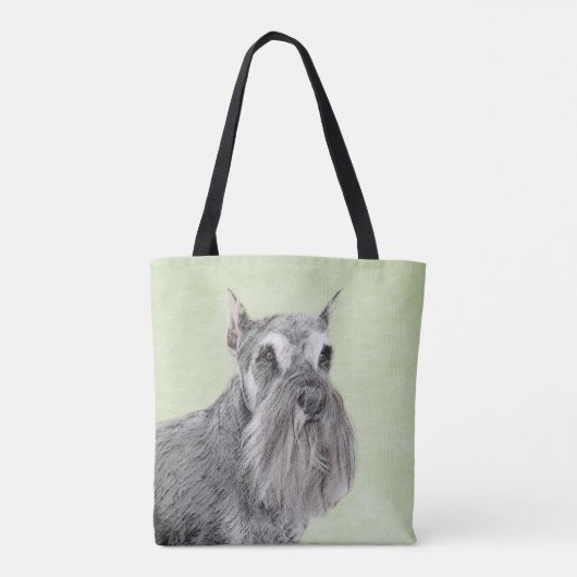 Schnauzer (Giant, Standard) Schnauzer - Dog Art Tote Bag (Achterkant)