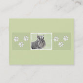 Schnauzer (Giant, Standard) Schnauzer - Dog Art Visitekaartje (Achterkant)