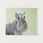 Schnauzer (Giant, Standard) Schnauzer - Dog Art Wandkleed (Voorkant (horizontaal))