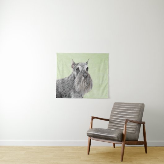 Schnauzer (Giant, Standard) Schnauzer - Dog Art Wandkleed (In Situ (horizontaal))