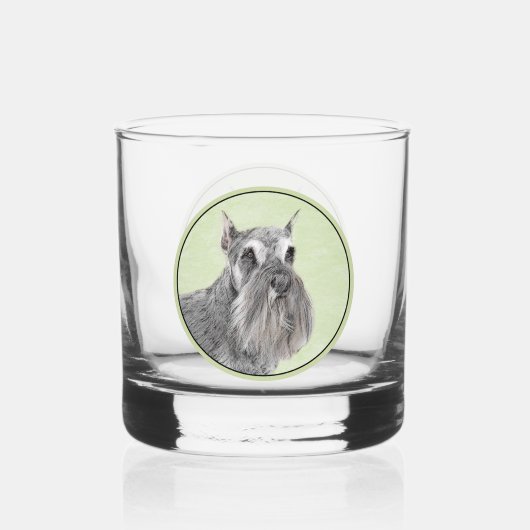 Schnauzer (Giant, Standard) Schnauzer - Dog Art Whisky Glas (Voorkant)