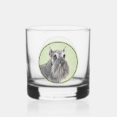 Schnauzer (Giant, Standard) Schnauzer - Dog Art Whisky Glas (Achterkant)