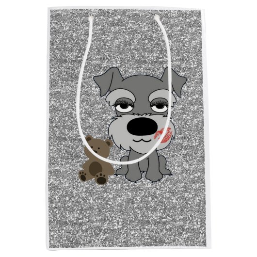 Schnauzer Gift Bag Medium Cadeauzakje (Voorkant)