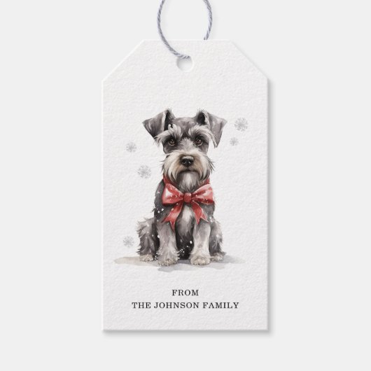 Schnauzer Gift Labels Cadeaulabel (Voorkant)