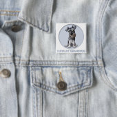 Schnauzer Granddog Vierkante Button 5,1 Cm (In situ)