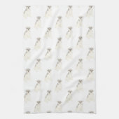 Schnauzer (grijs en wit) theedoek (Verticaal)