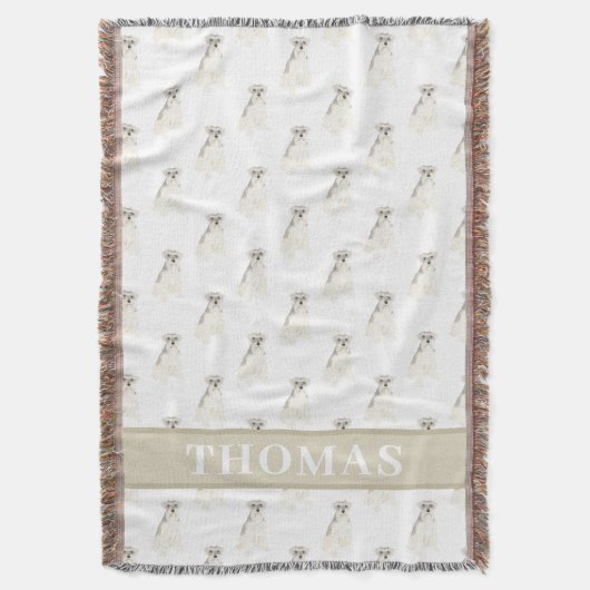 Schnauzer (grijs & wit) deken (Voorkant Verticaal)