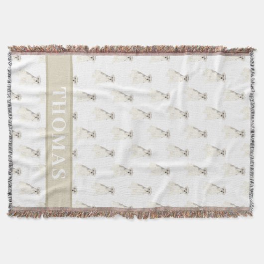 Schnauzer (grijs & wit) deken (Voorkant)