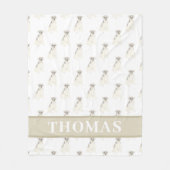 Schnauzer (grijs & wit) fleece deken (Voorkant)