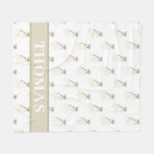 Schnauzer (grijs & wit) fleece deken (Voorkant (Horizontaal))