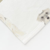 Schnauzer (grijs & wit) fleece deken (Hoek)