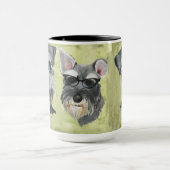 Schnauzer Groovy Glasses Coffee Mok (Midden)