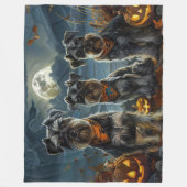 Schnauzer Halloween Griezelig Fleece Deken (Voorkant)
