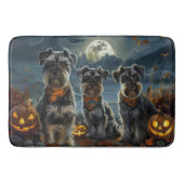 Schnauzer Halloween Spooky Badmat (Voorkant)