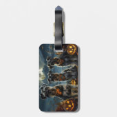 Schnauzer Halloween Spooky Bagagelabel (Achterkant verticaal)