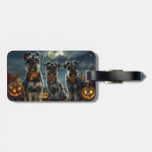 Schnauzer Halloween Spooky Bagagelabel (Achterkant horizontaal)