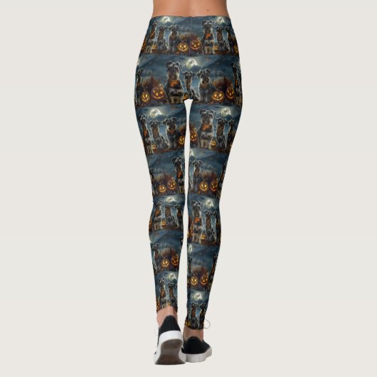 Schnauzer Halloween Spooky Leggings (Achterkant)