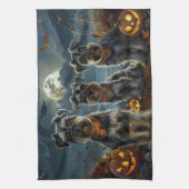 Schnauzer Halloween Spooky Theedoek (Verticaal)