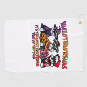 Schnauzer Halloween Thanksgiving Christmas Classic Golfhanddoek (Horizontaal)