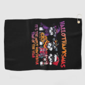 Schnauzer Halloween Thanksgiving Christmas Classic Golfhanddoek (Horizontaal)