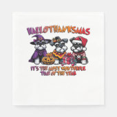 Schnauzer Halloween Thanksgiving Christmas Classic Servet (Voorkant)