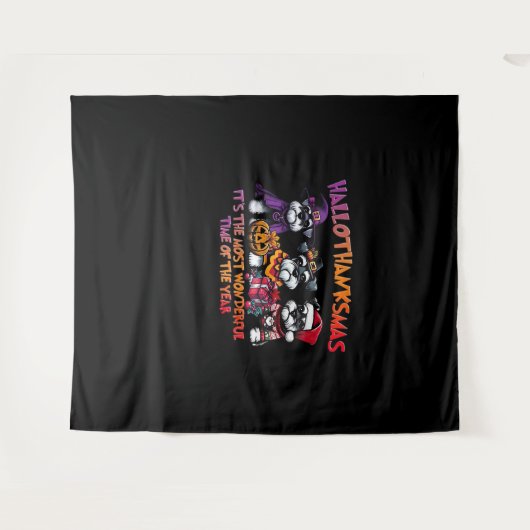Schnauzer Halloween Thanksgiving Christmas Classic Wandkleed (Voorkant (horizontaal))