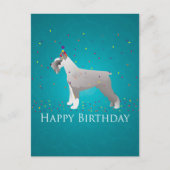 Schnauzer Happy Birthday Design Briefkaart (Voorkant)