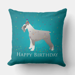 Schnauzer Happy Birthday Design Kussen