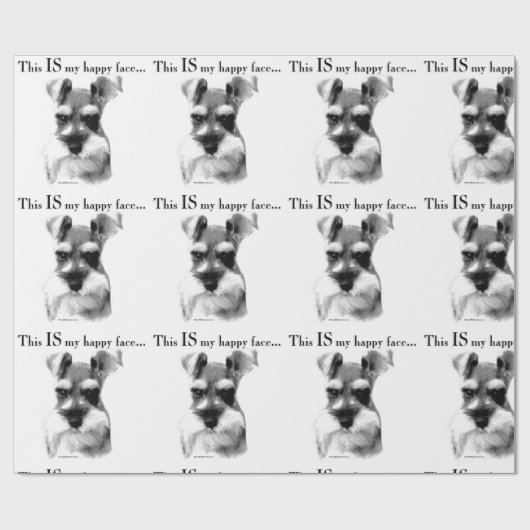 Schnauzer Happy Face Cadeaupapier (Vlak)