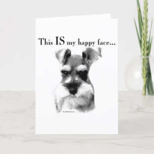 Schnauzer Happy Face Kaart