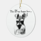 Schnauzer Happy Face Keramisch Ornament (Links)