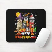 Schnauzer Happy Hallothanksmas Dog Lover Christmas Muismat (Met muis)