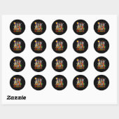 Schnauzer Happy Hallothanksmas Dog Lover Christmas Ronde Sticker (Vel)