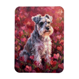 Schnauzer Hartvormige Wilde Bloemen Flexibel Magneet