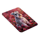 Schnauzer Heart Shaped Wildflowers Flexible Magneet (Rechterzijde)