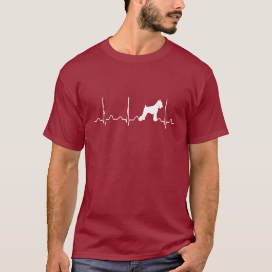 Schnauzer Heartbeat T-shirt (Voorkant)