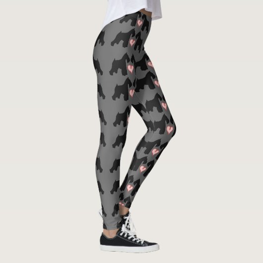 Schnauzer Hearts Leggings (Rechts)