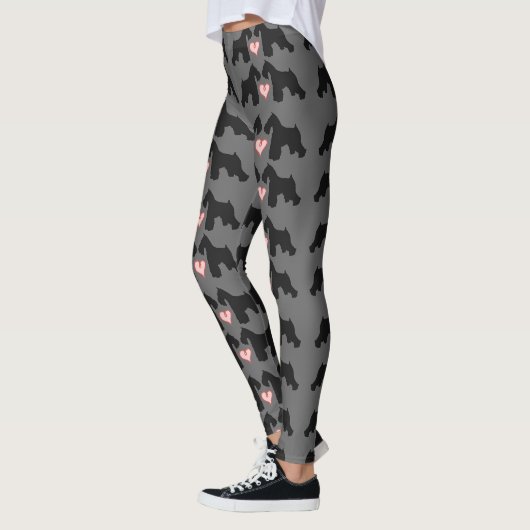 Schnauzer Hearts Leggings (Links)