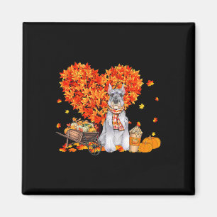 Schnauzer herfst boom herfst herfst bladeren pompo magneet