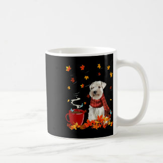 Schnauzer Herfst Rode Sjaal Herfstblad voor Honden Koffiemok