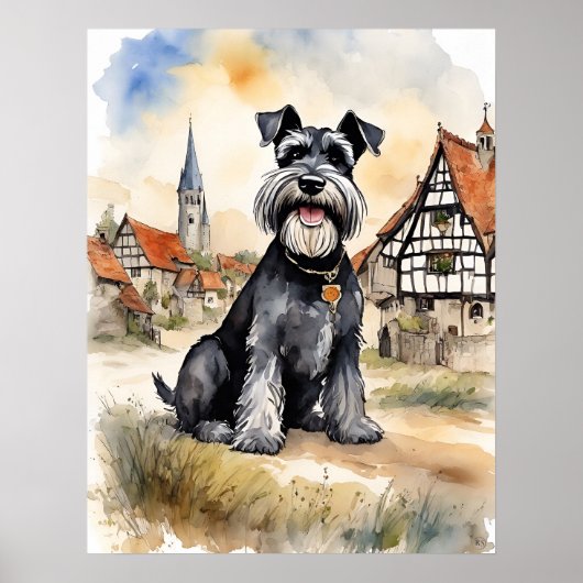 Schnauzer - Hond Art Print (Voorkant)