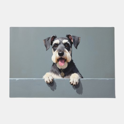 Schnauzer Hond Deurmat Kunst (Voorkant)