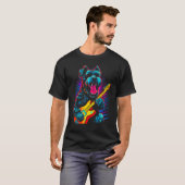 Schnauzer hond gitaar t-shirt (Voorkant volledig)