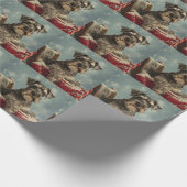 Schnauzer Hond Kerst Feestelijk Cadeaupapier (Hoek)